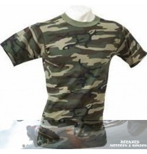 T'shirt, Moto Mania, "Camouflage"  groen